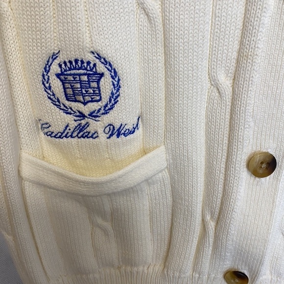 Cable Knit Cadillac Vintage Grandpa Grandma Core Light Academia Sweater Vest - Picture 4 of 10